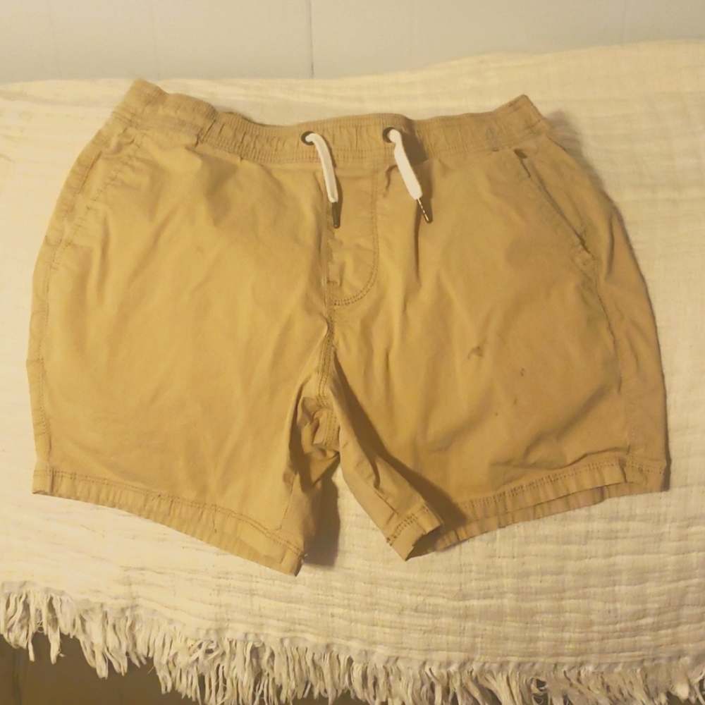 Mens Hollister Khaki Jogger Shorts size Small